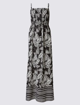 Palm Tree Print Maxi Dress